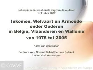 inkomen welvaart en armoede onder ouderen in belgi vlaanderen en walloni van 1975 tot 2005