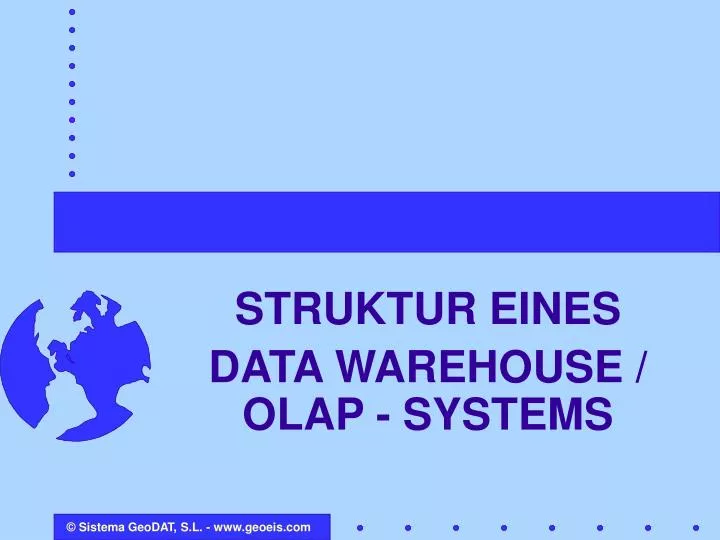 struktur eines data warehouse olap systems