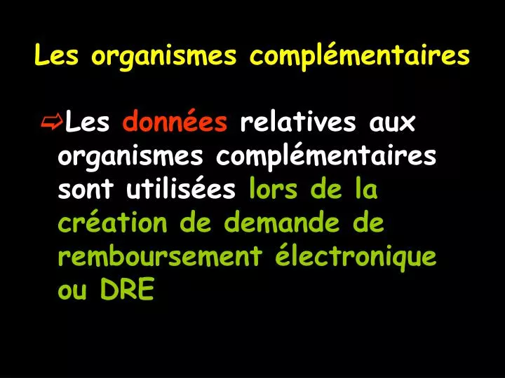 les organismes compl mentaires