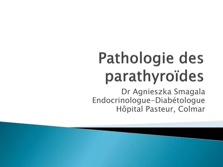 pathologie des parathyro des