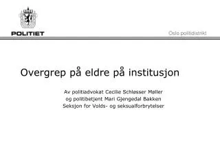 overgrep p eldre p institusjon