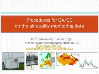 Procedures for QA/QC on the air quality monitoring data