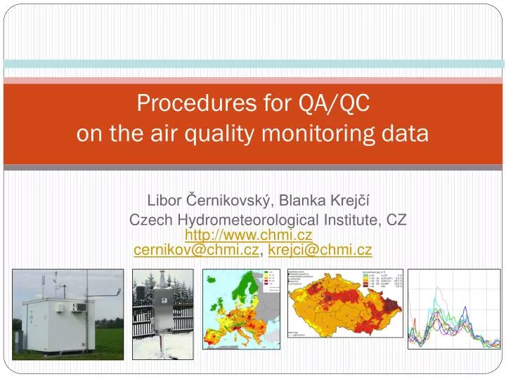 procedures for qa qc on the air quality monitoring data