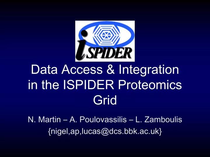 data access integration in the ispider proteomics grid