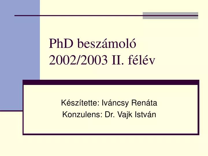 phd besz mol 2002 2003 ii f l v