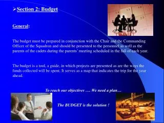 Section 2: Budget General :