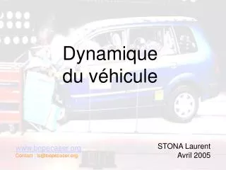 dynamique du v hicule