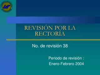 revisi n por la rector a