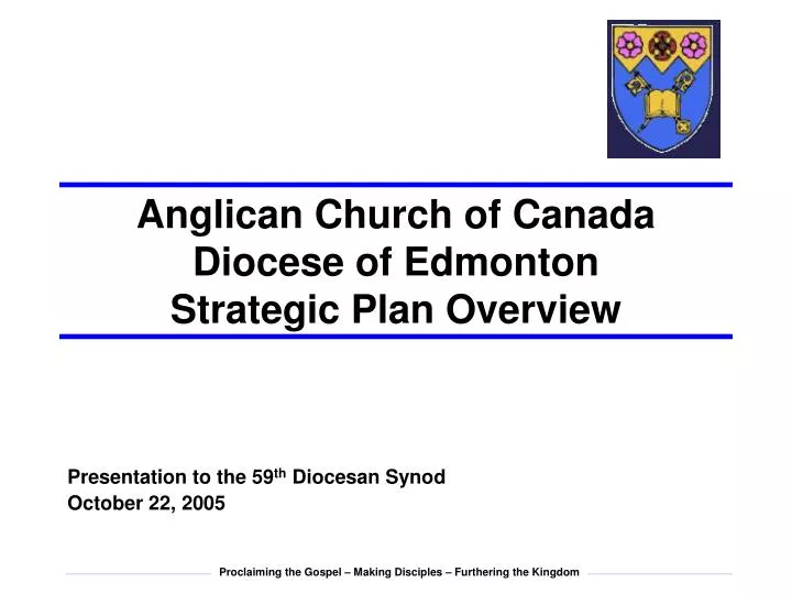 anglican church of canada diocese of edmonton strategic plan overview