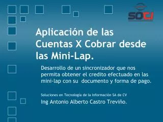 aplicaci n de las cuentas x cobrar desde las mini lap