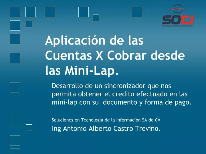 aplicaci n de las cuentas x cobrar desde las mini lap