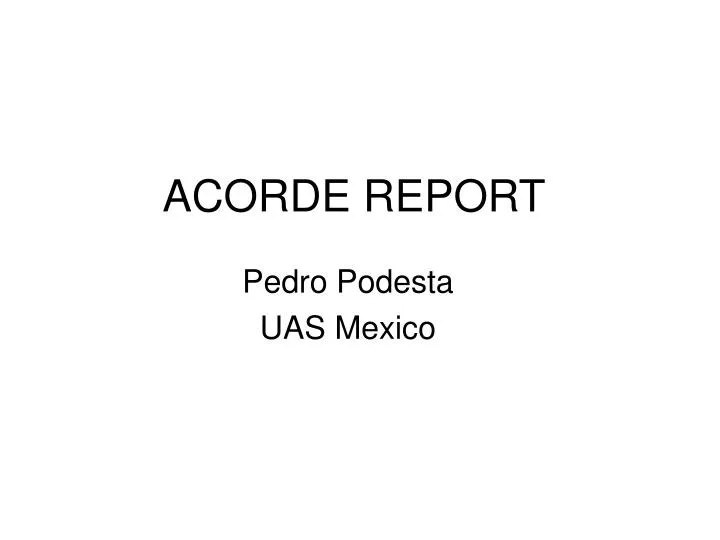 acorde report