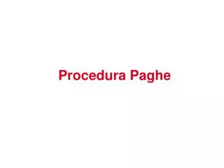 procedura paghe
