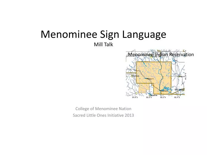 menominee sign language mill talk