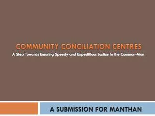 COMMUNITY CONCILIATION CENTRES