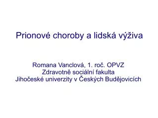 prionov choroby a lidsk v iva