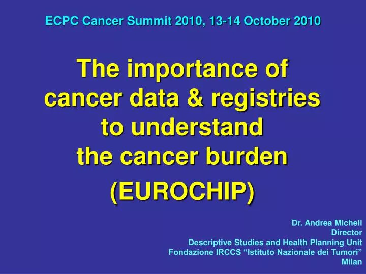 ecpc cancer summit 2010 13 14 october 2010