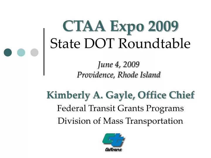 ctaa expo 2009 state dot roundtable