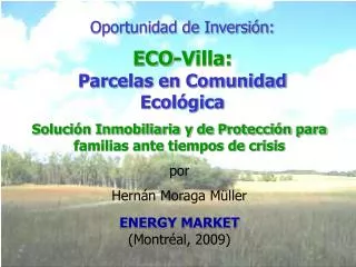 oportunidad de inversi n eco villa parcelas en comunidad ecol gica