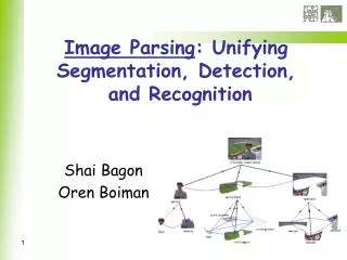 Image Parsing : Unifying Segmentation, Detection, and Recognition