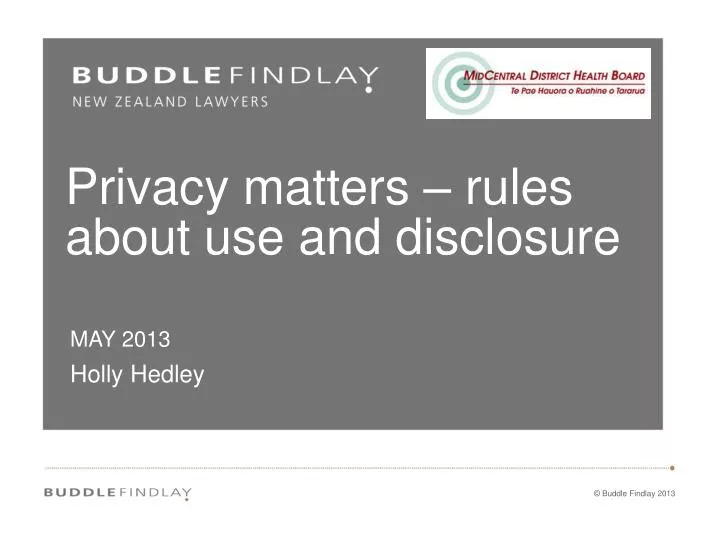 privacy matters rules about use and disclosure
