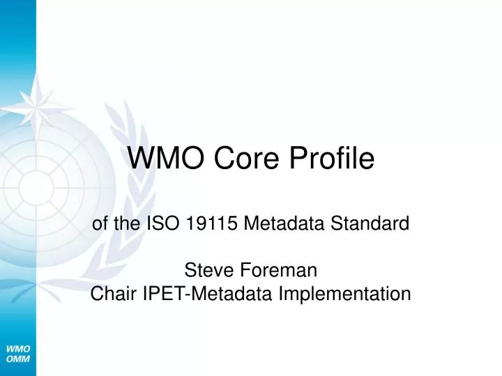 wmo core profile