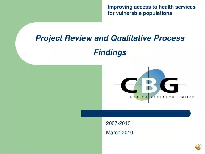project review and qualitative process findings