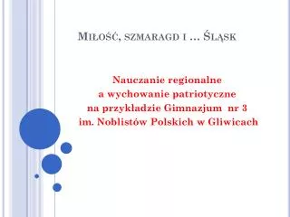 mi o szmaragd i l sk