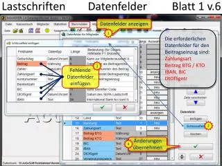 lastschriften datenfelder blatt 1 v 6