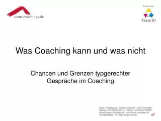 was coaching kann und was nicht