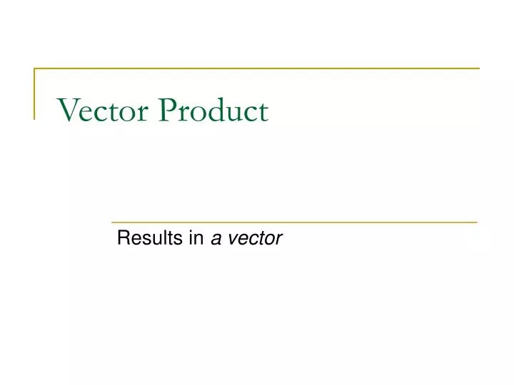 vector product