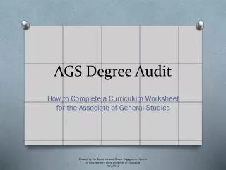 AGS Degree Audit