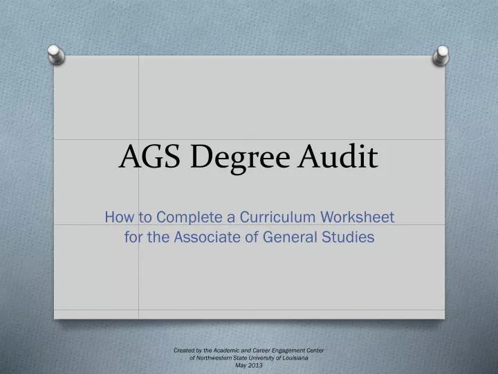 ags degree audit