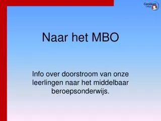 naar het mbo