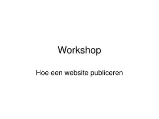 workshop