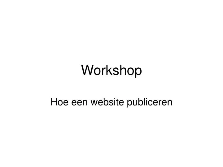 workshop