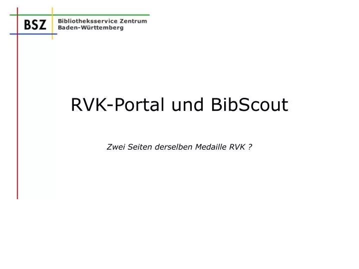 rvk portal und bibscout
