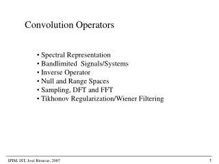 Convolution Operators