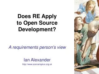 Does RE Apply to Open Source Development?