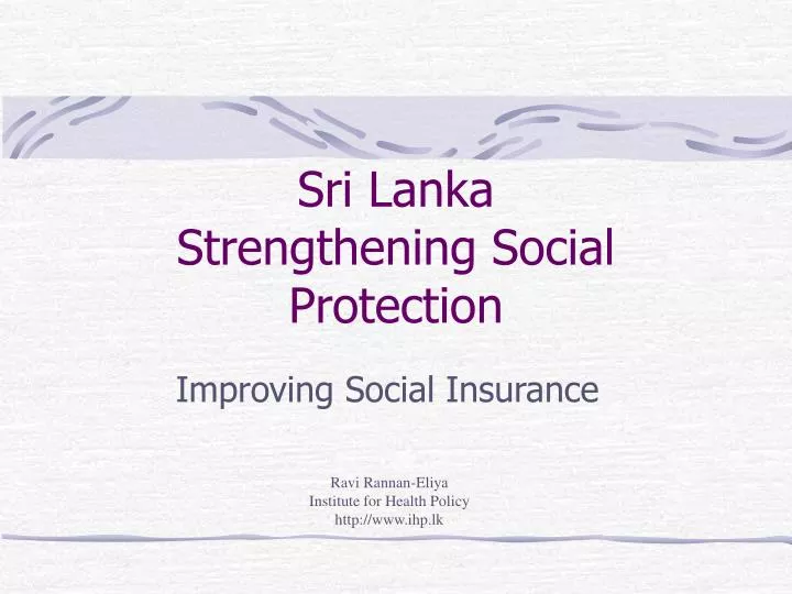sri lanka strengthening social protection
