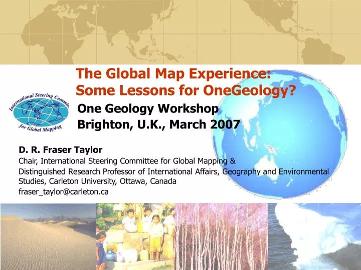 the global map experience some lessons for onegeology