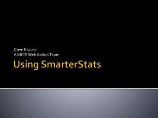 Using SmarterStats