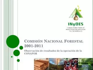 comisi n nacional forestal 2001 2011
