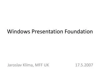 windows presentation foundation