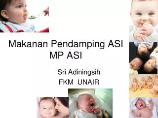 makanan pendamping asi mp asi