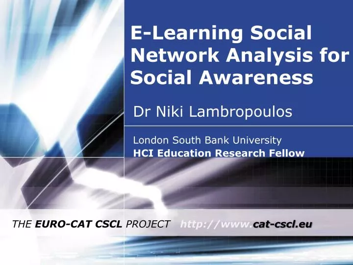 e learning social network analysis for social awareness