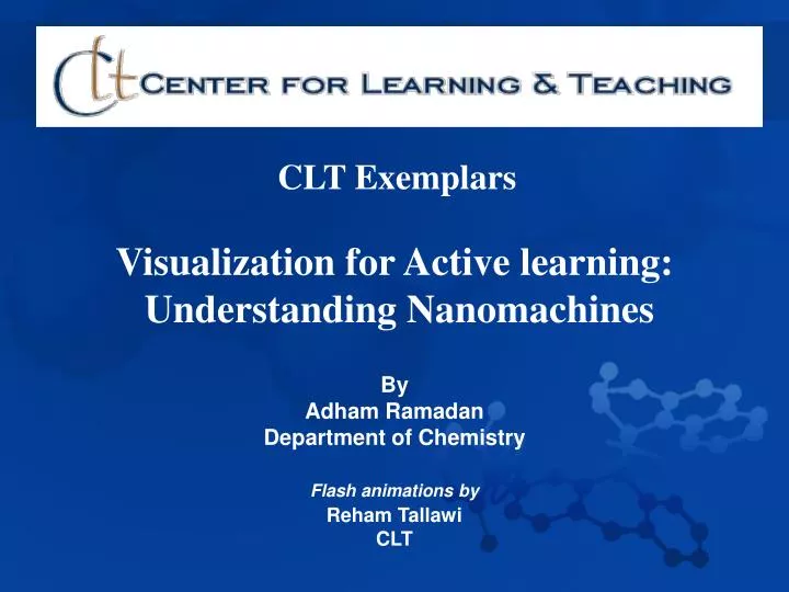 visualization for active learning understanding nanomachines