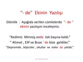 de ekinin yaz l
