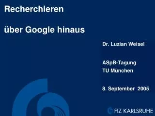 recherchieren ber google hinaus