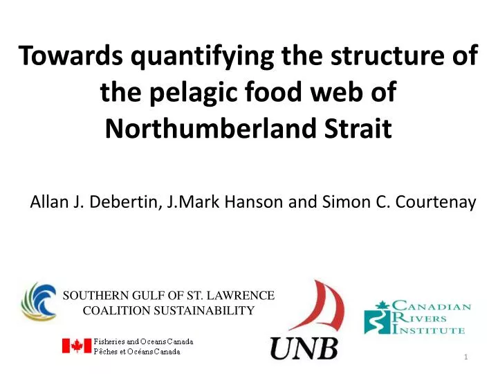 towards quantifying the structure of the pelagic food web of northumberland strait